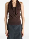 Paloma Wool halter-neck draped top - Brown