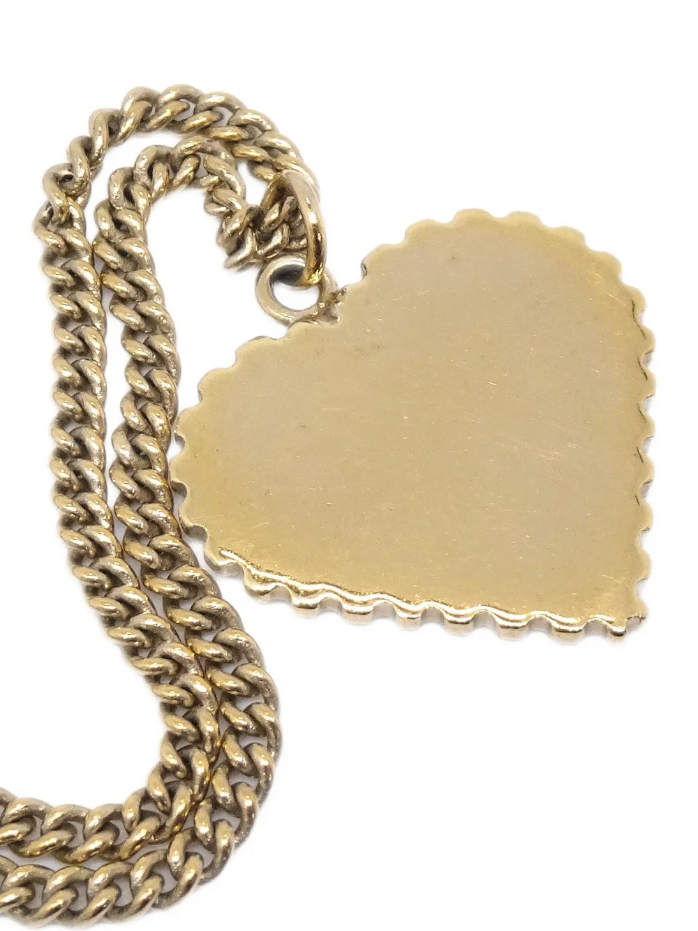 Pre-owned Chanel 2005 Heart Chain Necklace In Gold