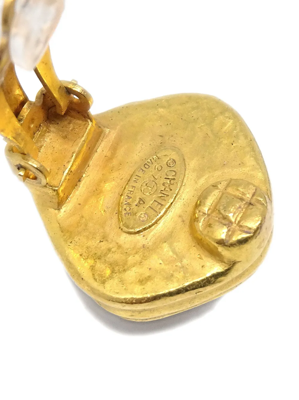 Pre-owned Chanel 1997 Rhombus Clip-on Earrings