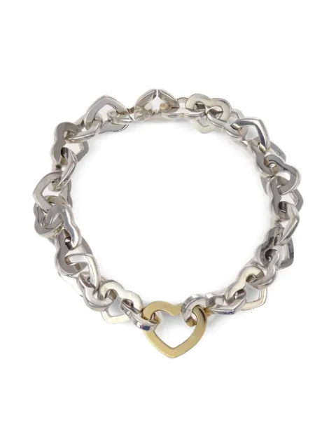 Tiffany & Co. Pre-Owned 2000's 스털링 실버 하트 링크 브레이슬릿