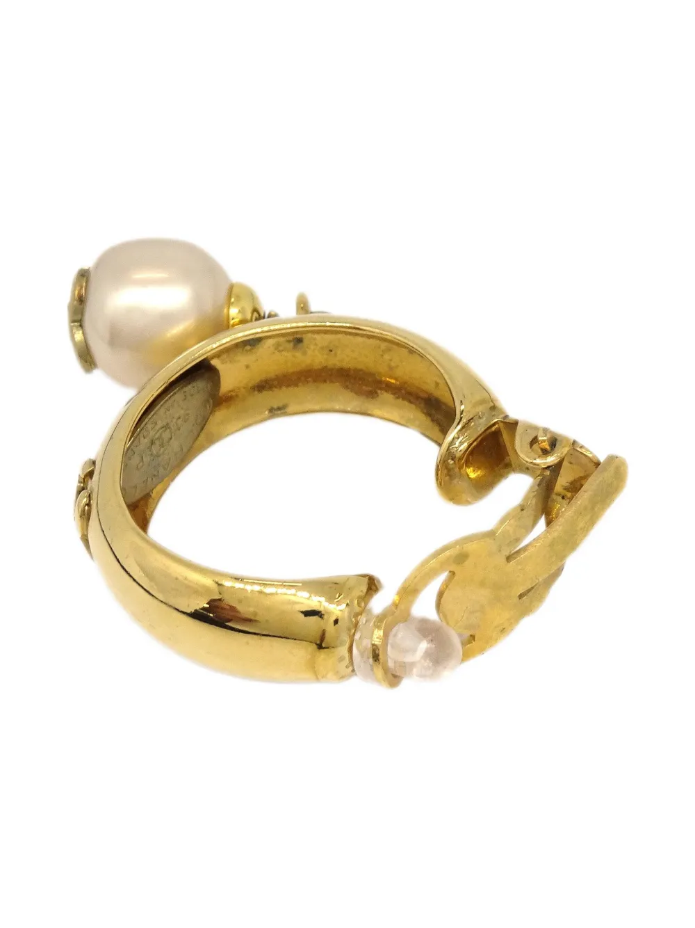 Pre-owned Chanel 1993 Faux-pearl Dangle Earrings