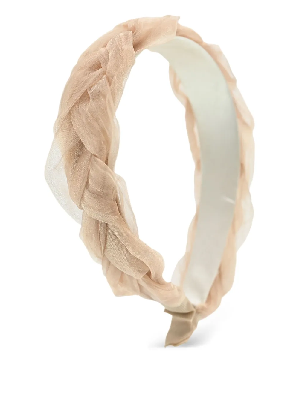 Mimi Tutu Gevlochten tulen haarband Beige
