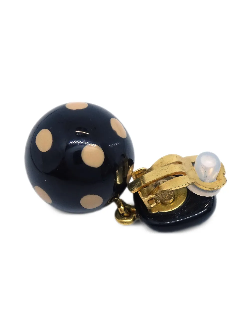 CHANEL Pre-Owned 2000s polka-dot dangle earrings | Image 2