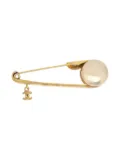 CHANEL Pre-Owned 1990-2000s pearl-detailing brooch - Gold