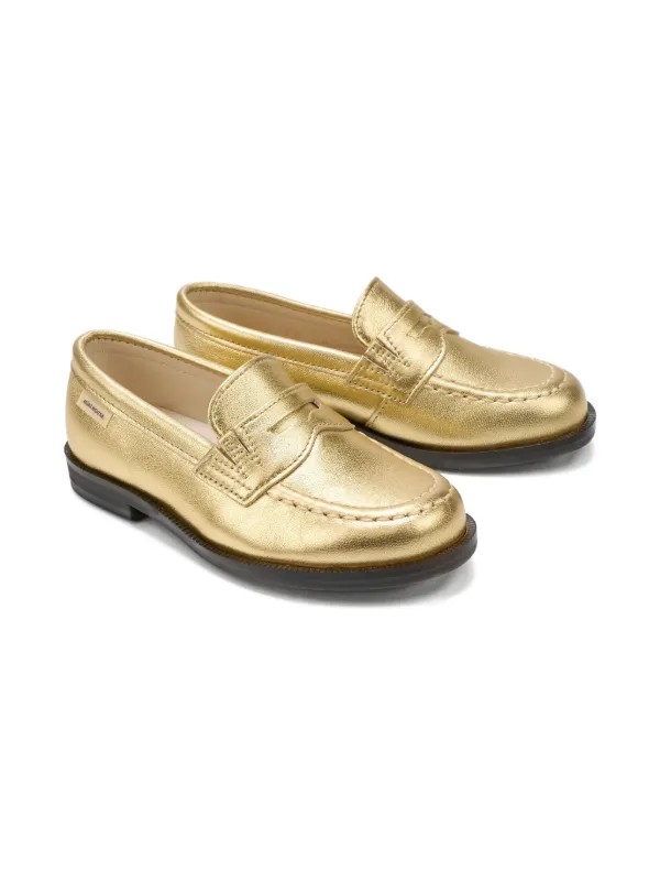 Miki House Golden Heir Loafers | Gold | FARFETCH
