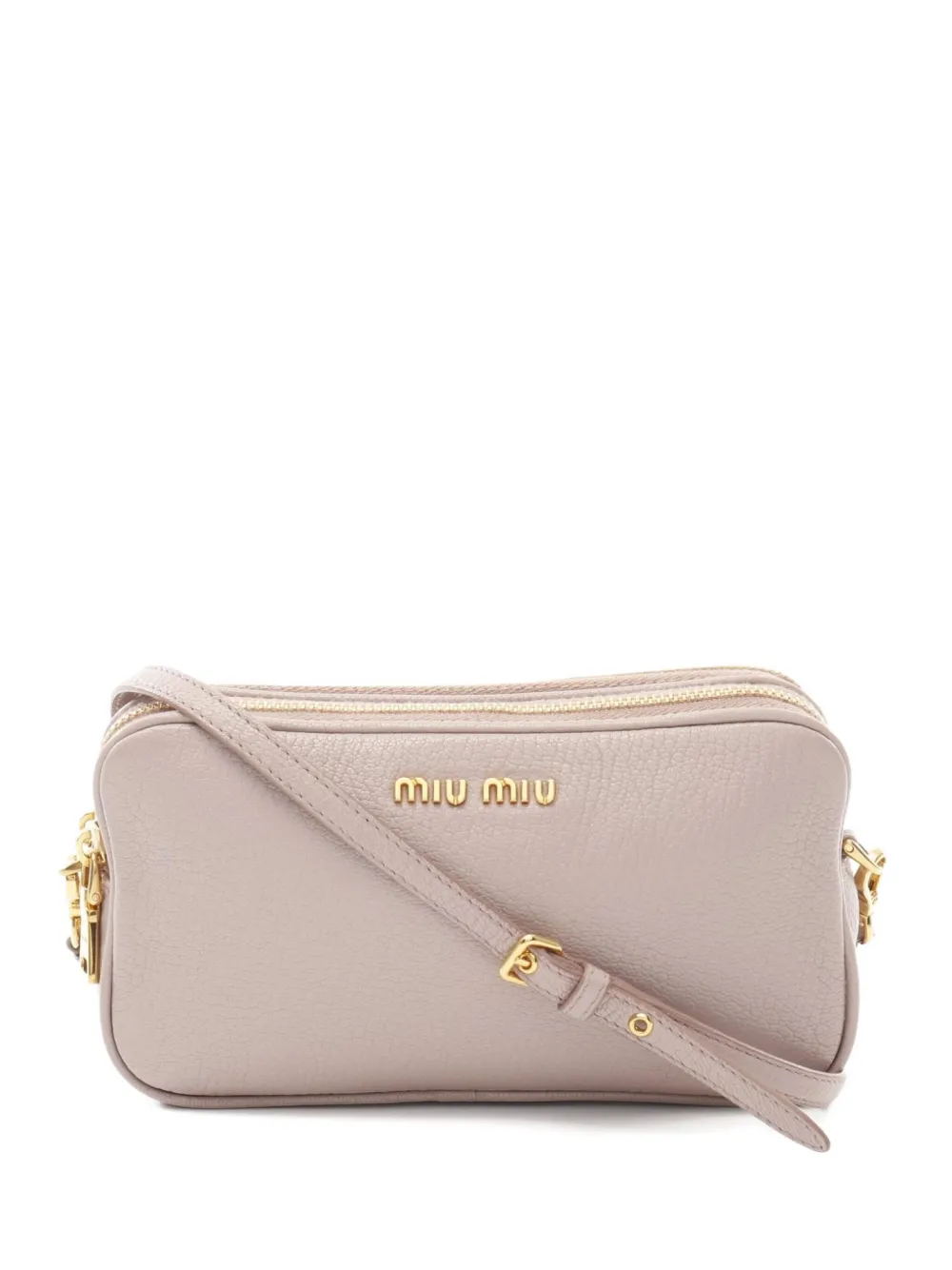 Pre-owned Miu Miu 2000s Madras Leather Shoulder Bag
