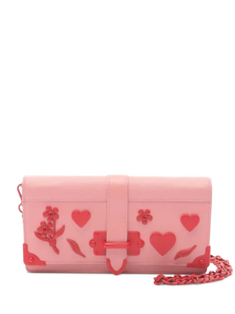 Prada Pre-Owned 2000s City heart appliqué clutch bag
