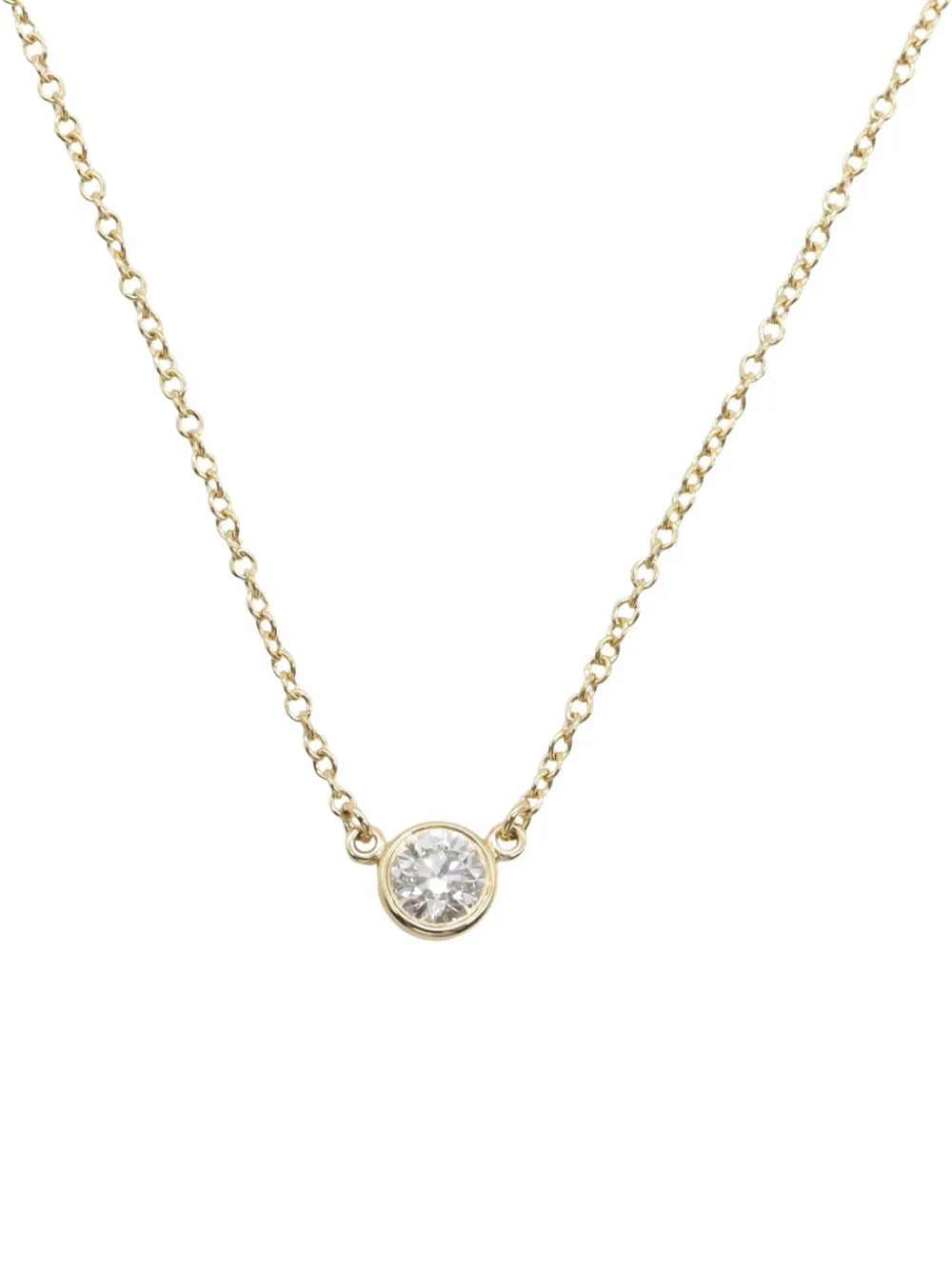 Tiffany & Co. Pre-Owned 2010s 18K yellow gold By-the-Yard diamond necklace | White | Image 1