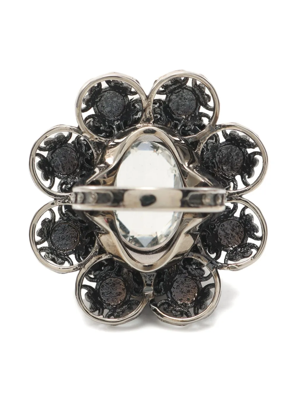 Alexander McQueen Pre-Owned 2010s flower crystal ring | Image 2