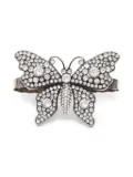 Gucci Pre-Owned 2010s Palm Cuff Butterfly Motif bangle bracelet - Silver