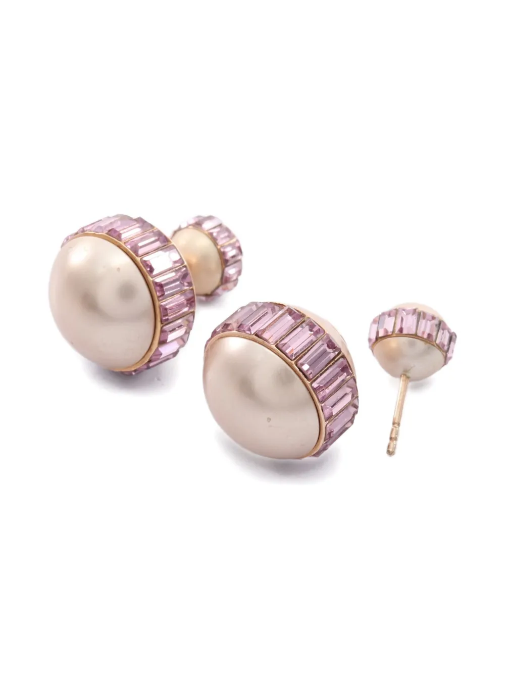 Christian Dior Pre-Owned 2000s pearl rhinestone earrings | Image 2