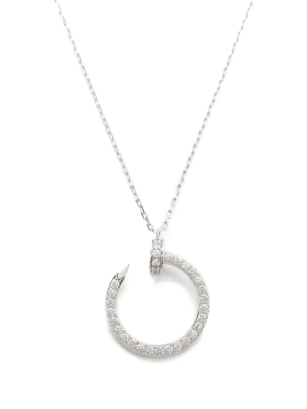 Cartier 2010s Juste un Clou ダイヤモンド ネックレス 18Kホワイトゴールド - シルバートーン Cartier 2010s Juste un Clou ダイヤモンド ネックレス 18Kホワイトゴールド - シルバートーン