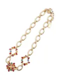 Saint Laurent Pre-Owned 2000s rhinestone-embellished necklace - Gold