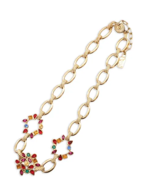 Saint Laurent Pre-Owned collier à strass (années 2000)
