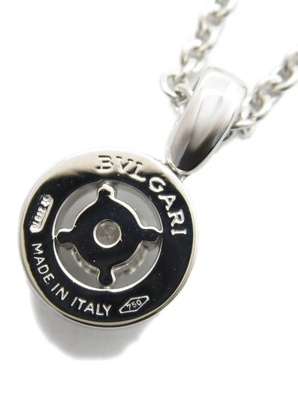 Bvlgari Pre-Owned Collana 1PD in oro bianco 18 carati con diamanti anni 2010 | Image 2