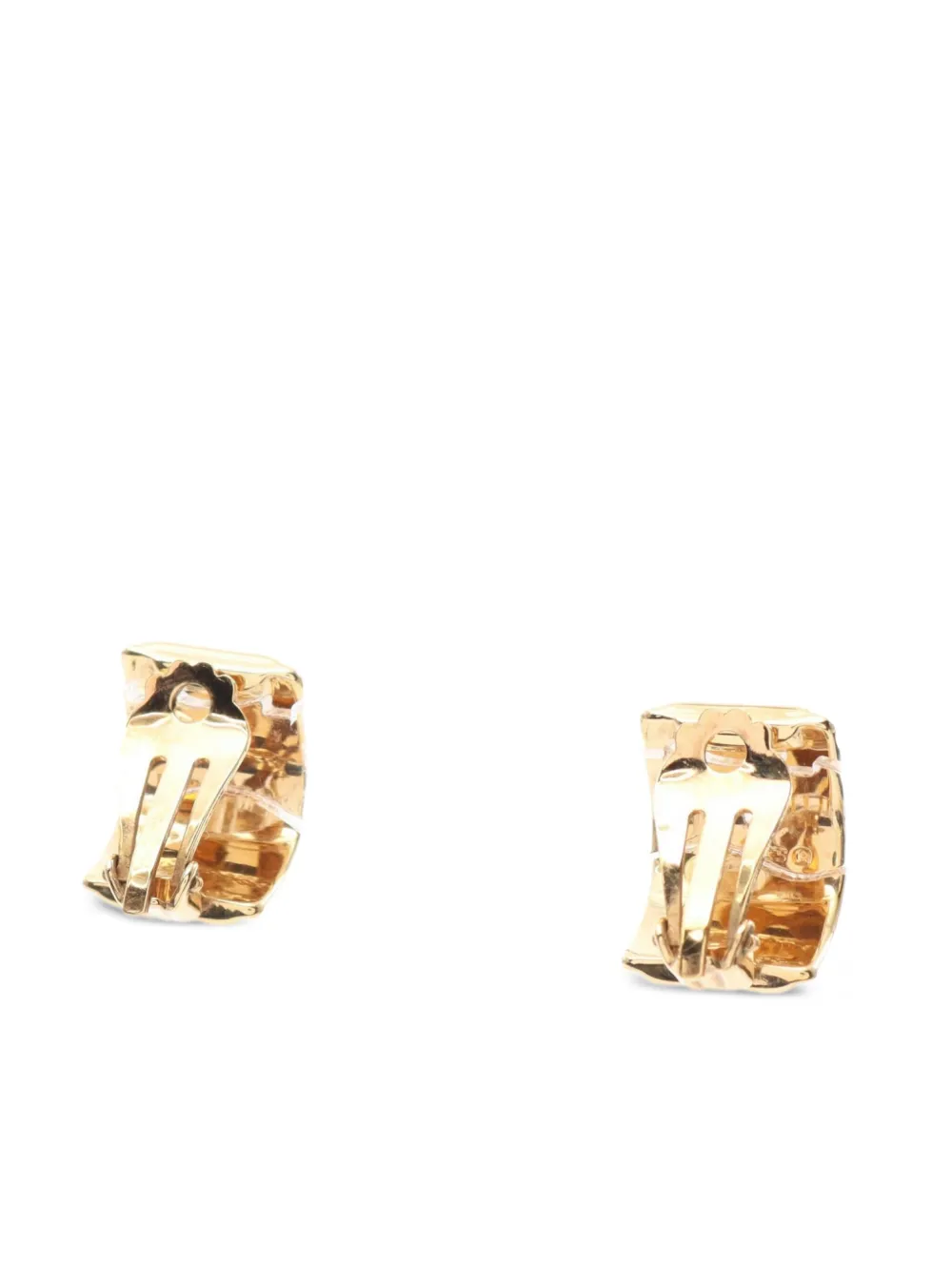 Pre-owned Hermes 2000s Enamel Hoop Earrings