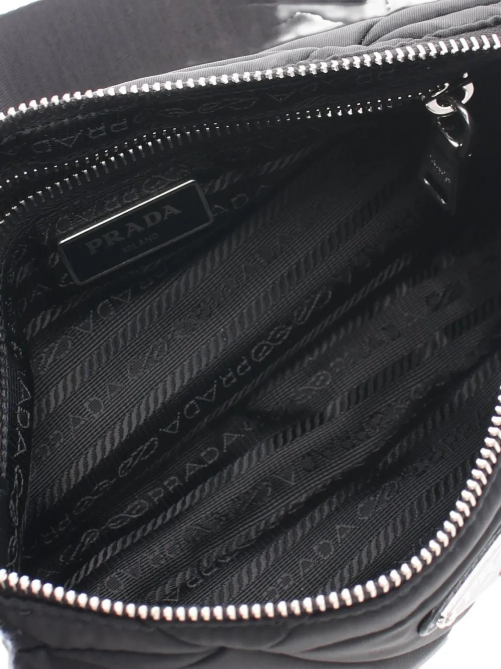 Pre-owned Prada 2020s Quilted Leather Shoulder Bag In Black