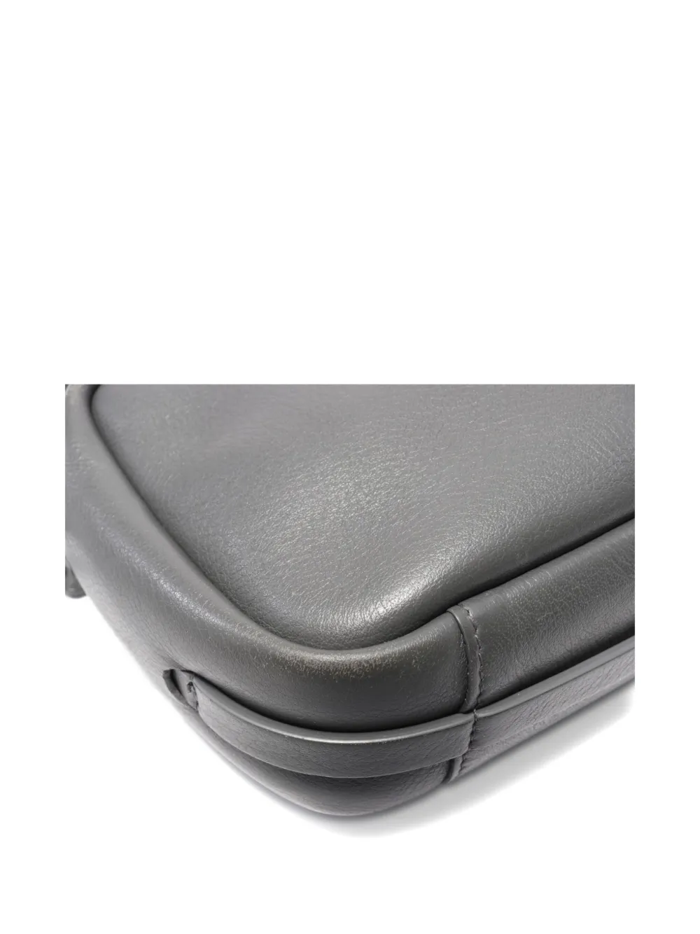 Pre-owned Balenciaga 2000s Everyday Leather Cross Body Bag In Gray