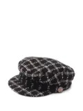 CHANEL Pre-Owned checked wool beret - Black