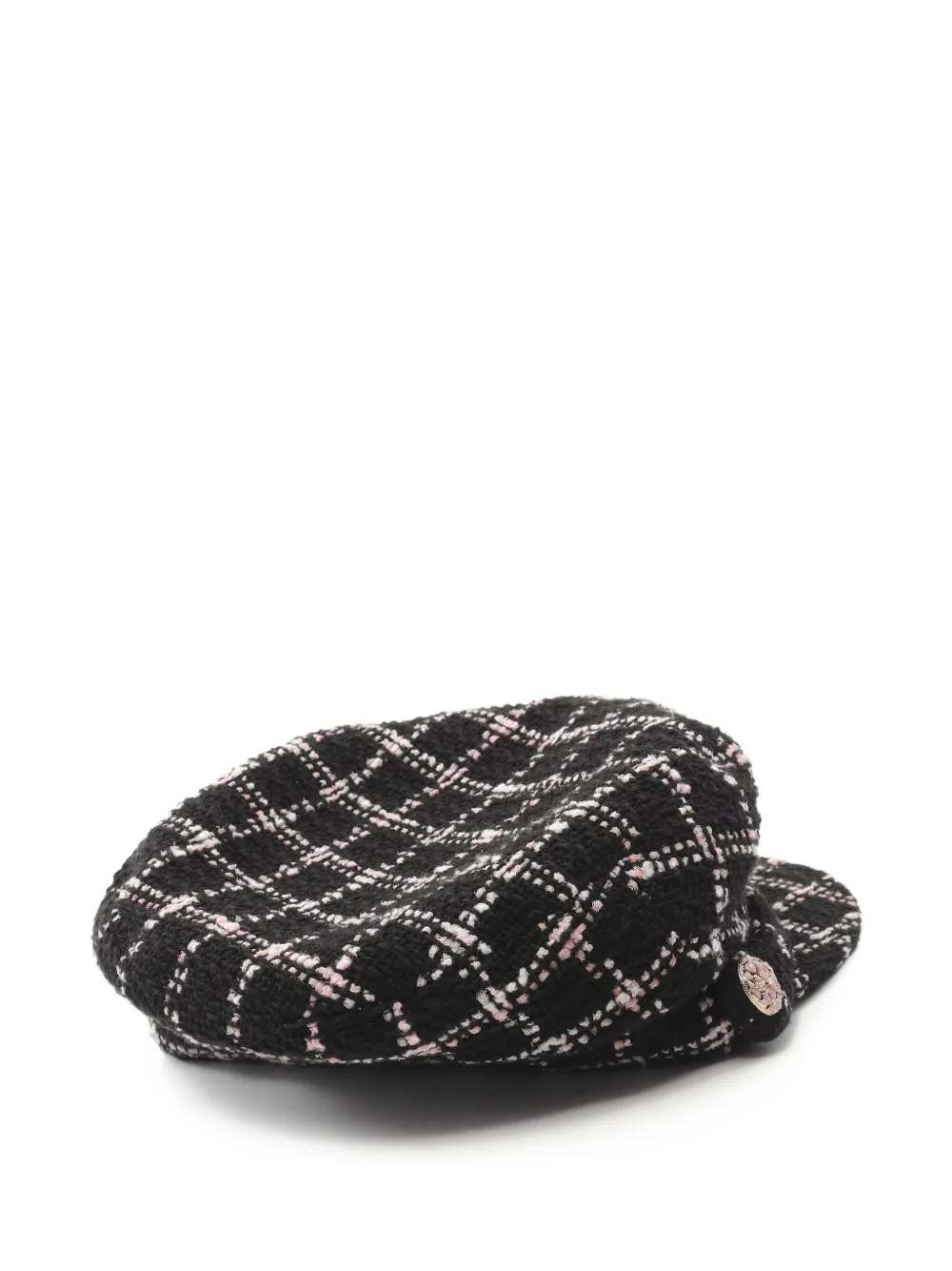 CHANEL Pre-Owned checked wool beret | Image 2