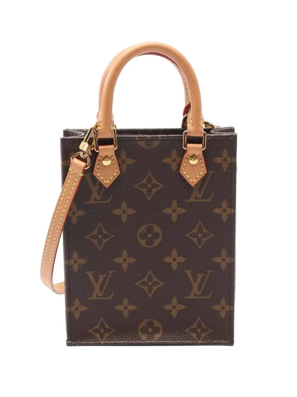 Louis Vuitton Pre-Owned 2020 Petite Sac Plat two-way handbag | Brown | Image 1