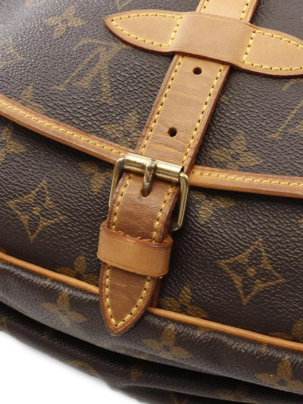 Pre-owned Louis Vuitton 2004 Saumur 30 Cross Body Bag In Brown