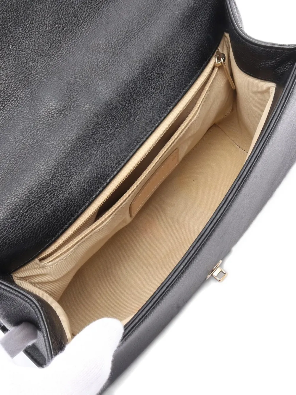 Pre-owned Chanel 2016 Click Label Chain Shoulder Bag
