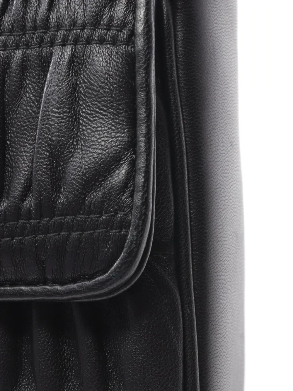 Pre-owned Prada 2010s Nappa Gaufre Crossbody Bag In Black