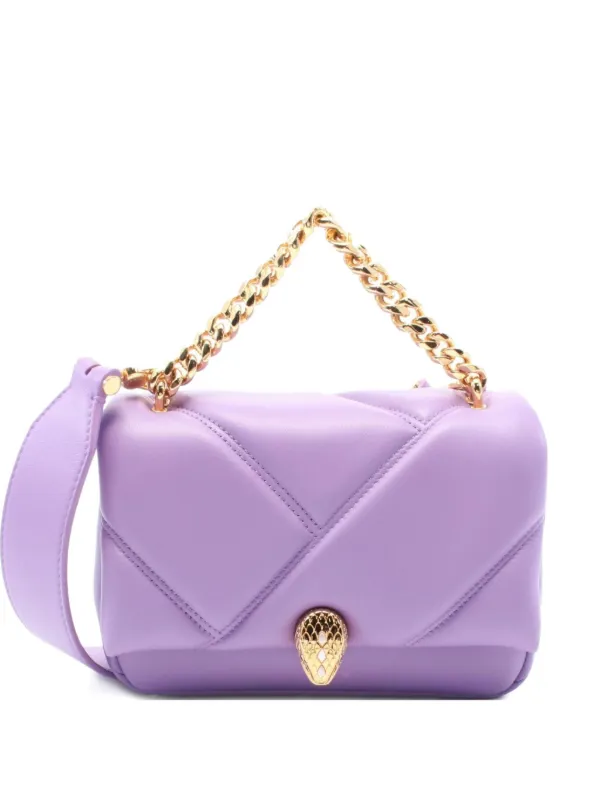 Purple Bvlgari Serpenti Bags Bulgari Magenta Calfskin Serpenti Top Handle  Bag