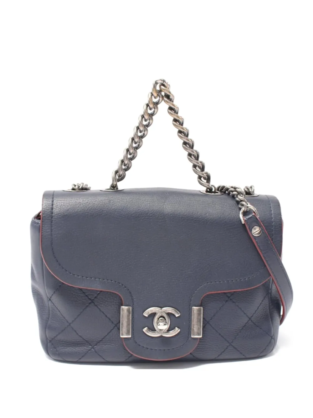CHANEL Pre-Owned 2018 キルティング 2wayハンドバッグ - ブルー CHANEL Pre-Owned 2018 キルティング 2wayハンドバッグ - ブルー