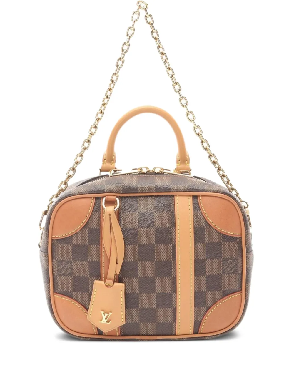 Louis Vuitton Pre-Owned 2010s Valise Souple BB Damier Ebene chain handbag | Brown | Image 1