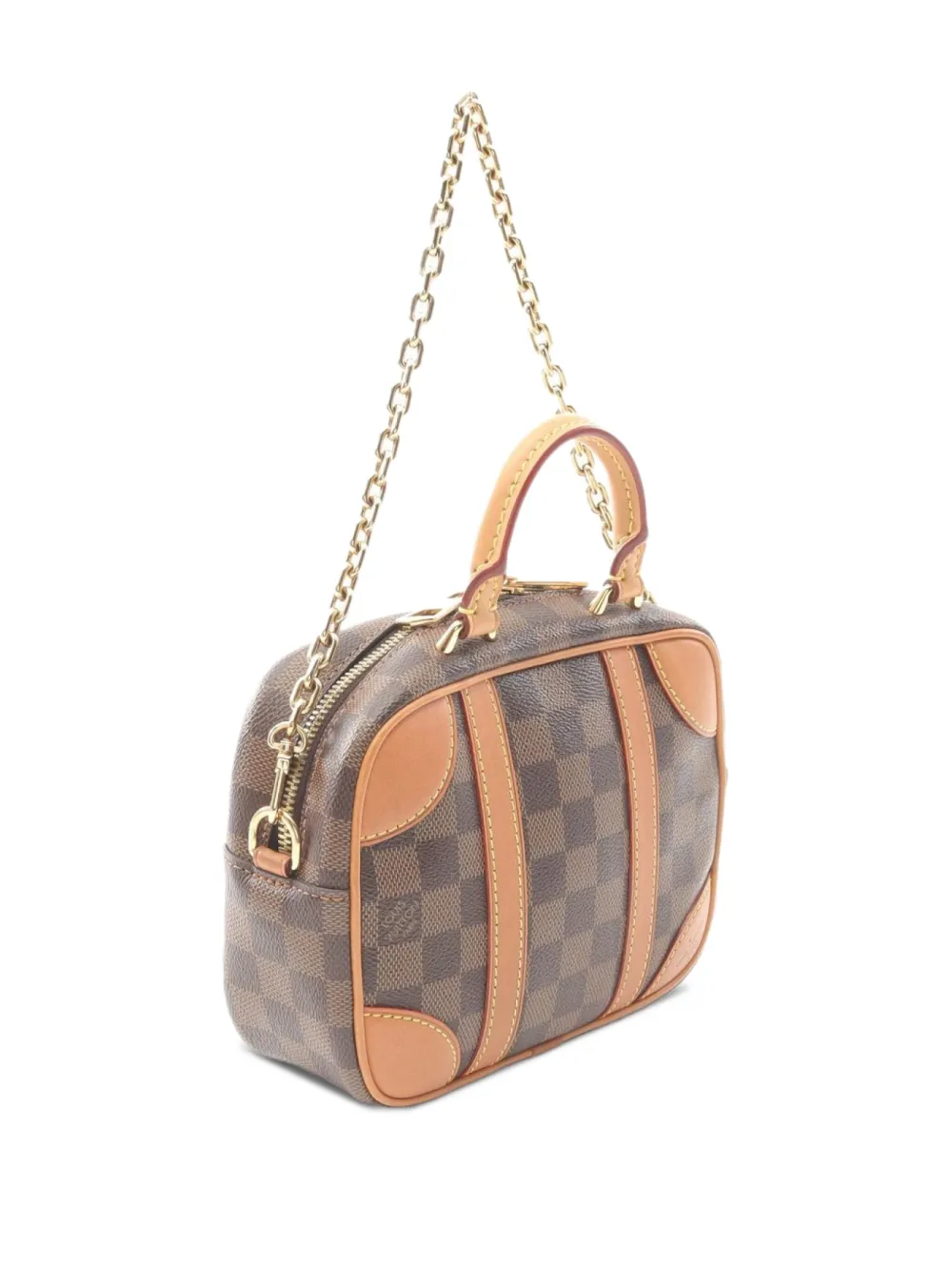 Louis Vuitton Pre-Owned 2010s Valise Souple BB Damier Ebene chain handbag | Pre-Owned | Image 2
