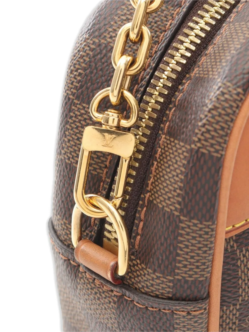 Pre-owned Louis Vuitton 2010s Valise Souple Bb Damier Ebene Chain Handbag
