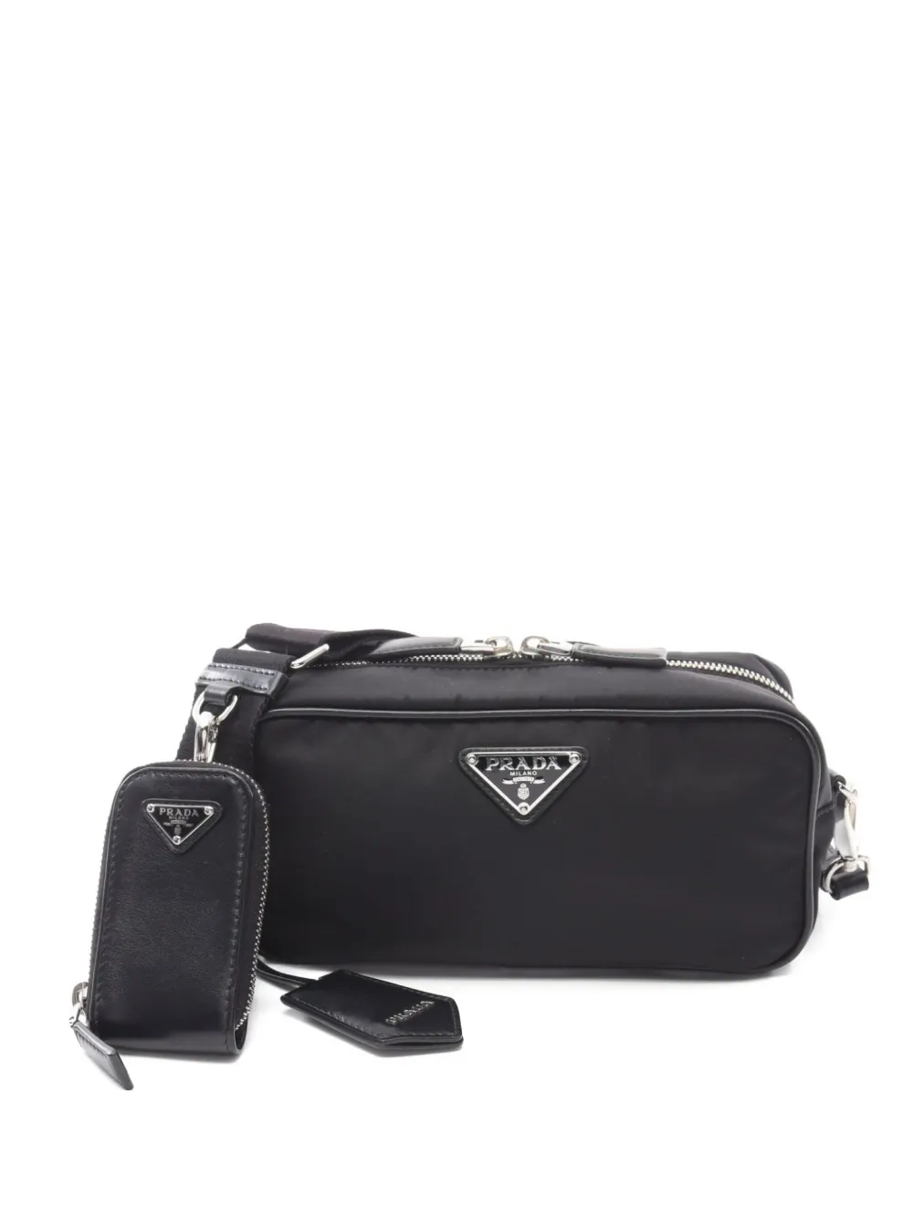 Prada Pre-Owned 2010s Re-Nylon ショルダーバッグ - ブラック Prada Pre-Owned 2010s Re-Nylon ショルダーバッグ - ブラック