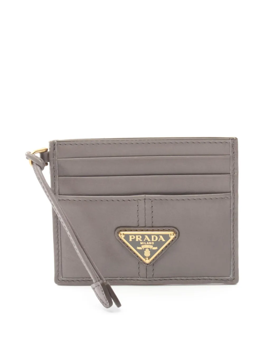 Prada Pre-Owned tarjetero con placa del logo 2020 | gris | Image 1