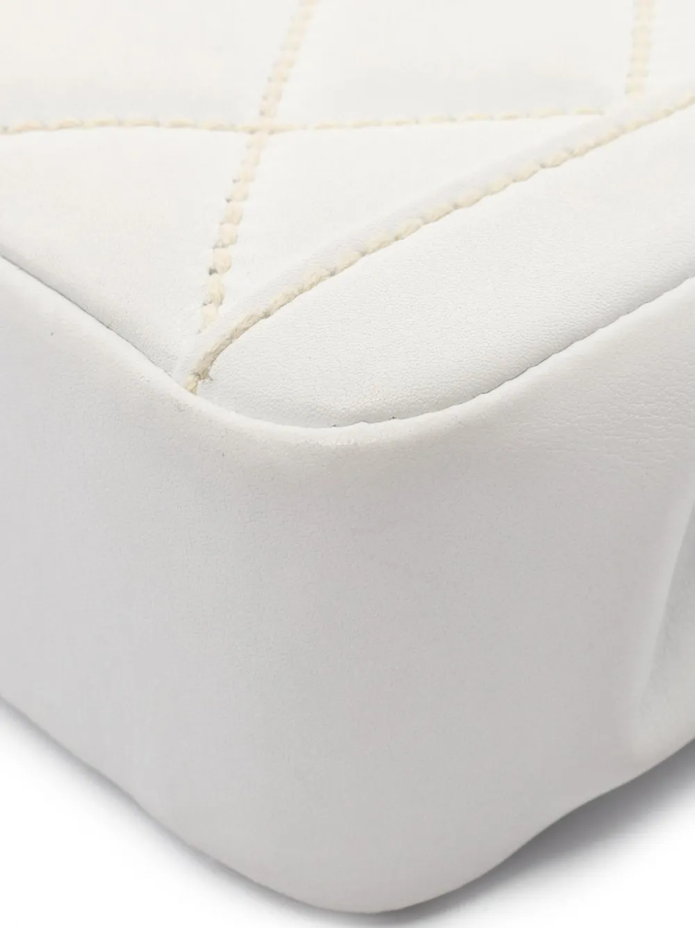 Pre-owned Chanel 2004-2005 Wild Stitch Classic Flap Handbag In White