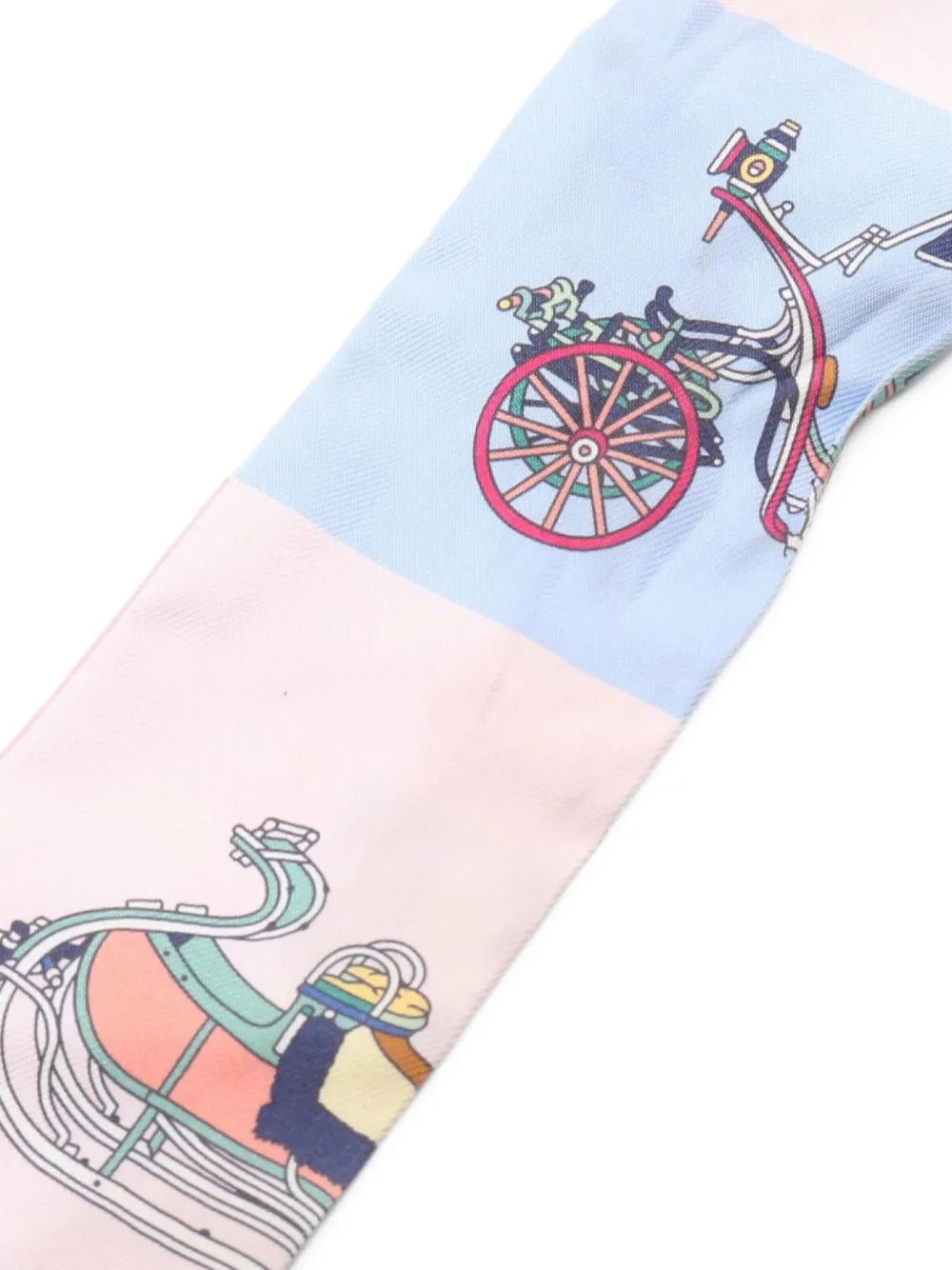 Hermès Pre-Owned mascada de seda Voitures Exquises 2000 | Image 2
