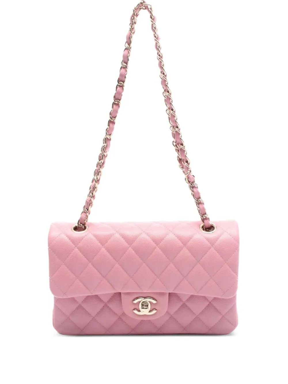CHANEL Pre-Owned 2021 Matelasse W Flap leather shoulder bag | Pink | Image 1