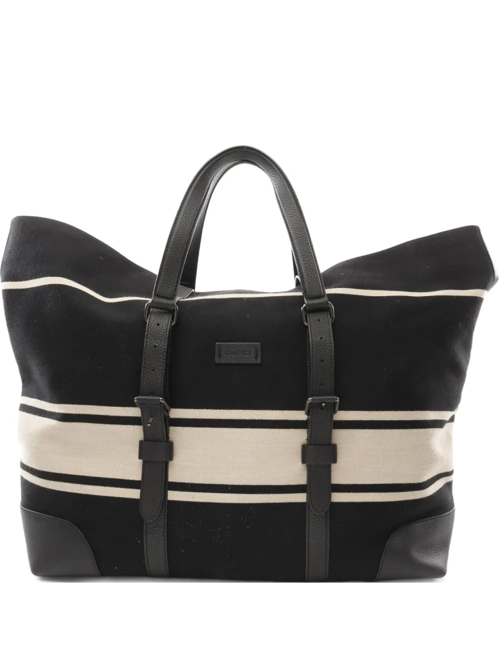 Gucci Pre-Owned 2010s ストライプ ハンドバッグ - ブラック Gucci Pre-Owned 2010s ストライプ ハンドバッグ - ブラック