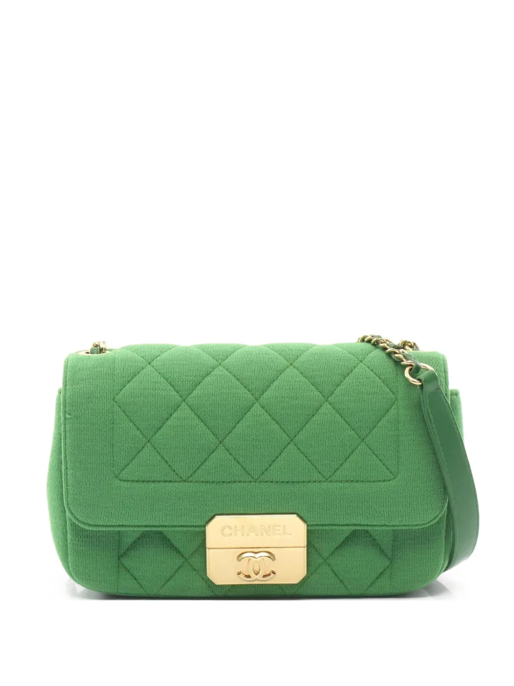 CHANEL Pre-Owned 2014-2015 キルティング ショルダーバッグ - グリーン CHANEL Pre-Owned 2014-2015 キルティング ショルダーバッグ - グリーン