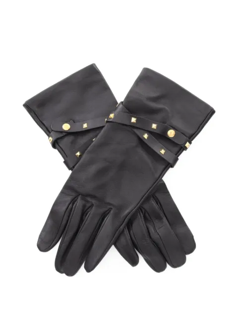 Hermès Pre-Owned 2010s stud-embellished leather gloves