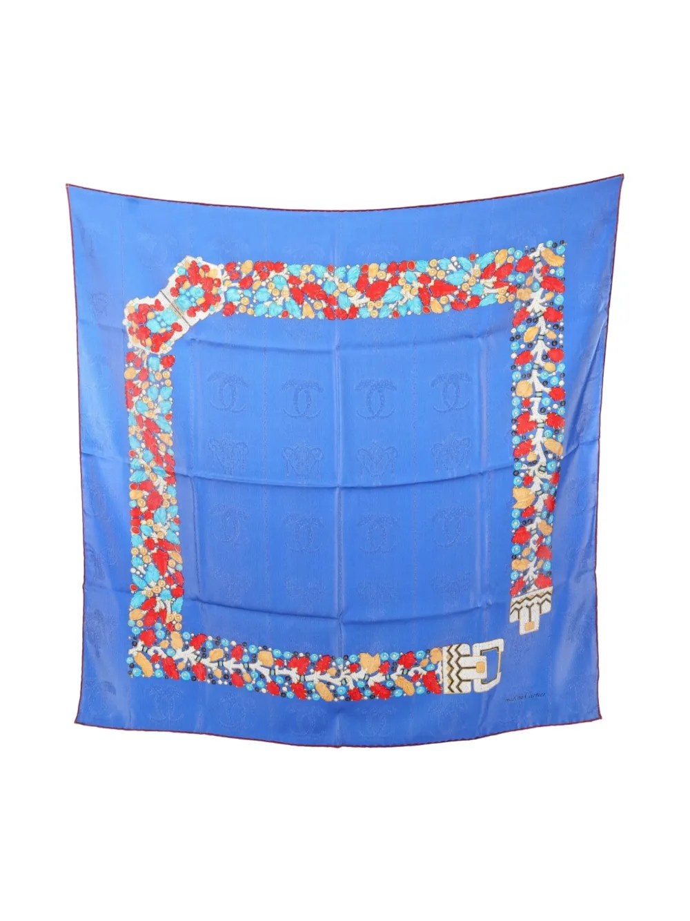 Cartier 2010s Must De Cartier scarf - ブルー Cartier 2010s Must De Cartier scarf - ブルー