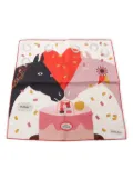 Hermès Pre-Owned 2000s Petit Carrés 45 Gavroche Just Married silk scarf - White