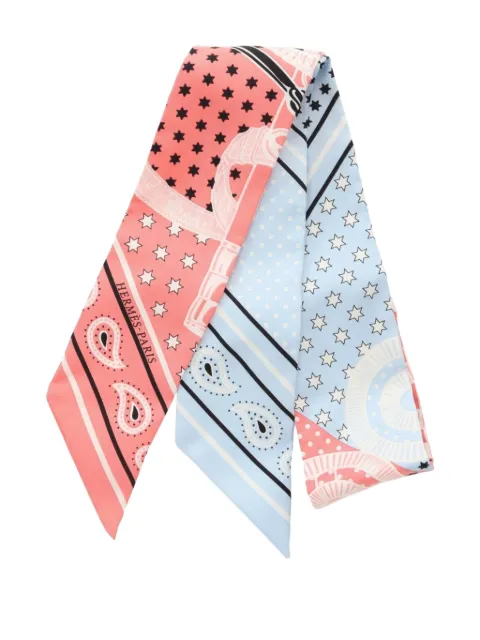 Hermès Pre-Owned 2010s Twilly Eperon D'Or silk scarf