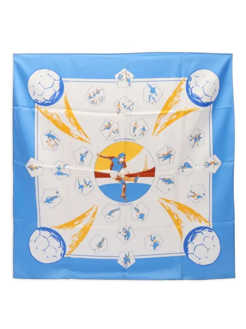 Hermès Pre-Owned 2000s Carrés 90 Vive Les Champions! silk scarf