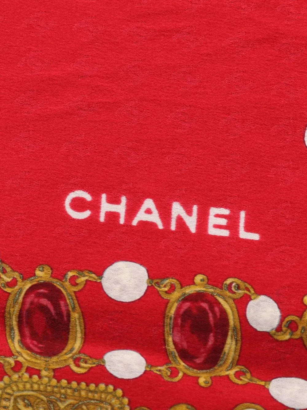 CHANEL Pre-Owned 1986-1988 Gripoix-print silk scarf | Image 2