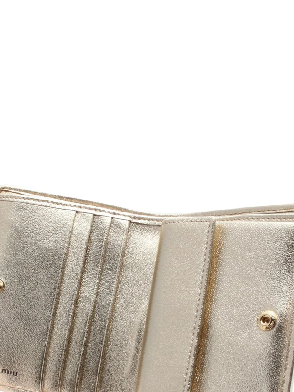 Pre-owned Miu Miu 2020s Matelasse Bi-fold Leather Wallet