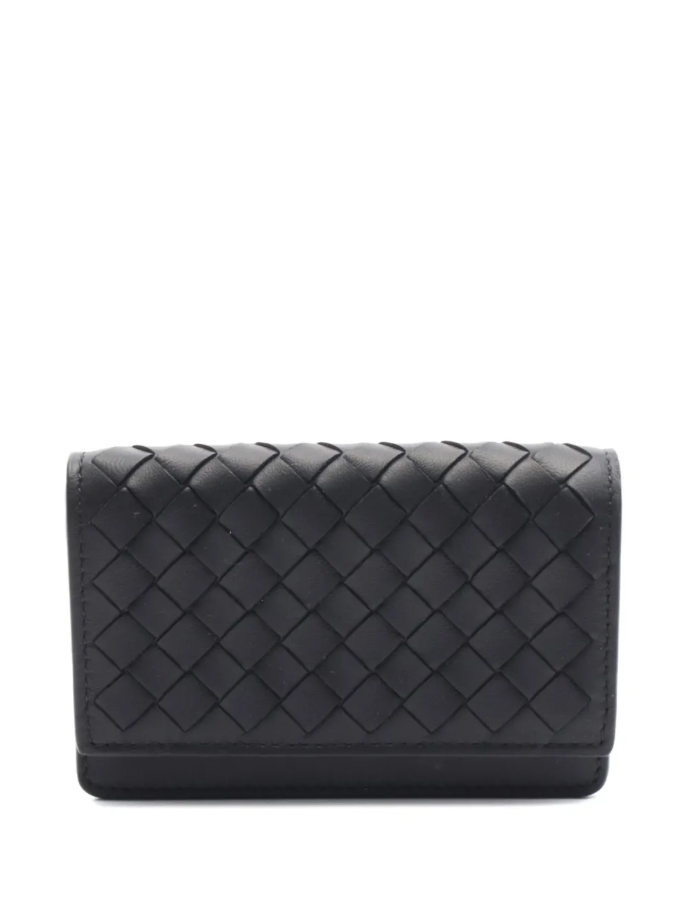 Bottega Veneta Pre-Owned 2020s Intrecciato leather card holder | Black | Image 1