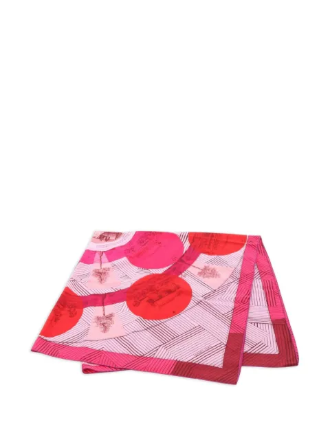 Hermès Pre-Owned 200s Jeu Des Omnibus Et Dames Blanches silk scarf