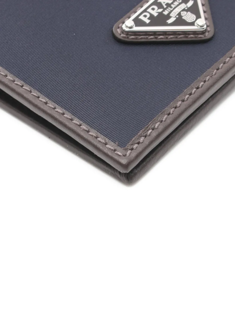 Pre-owned Prada 2020s Suede Trim Wallet